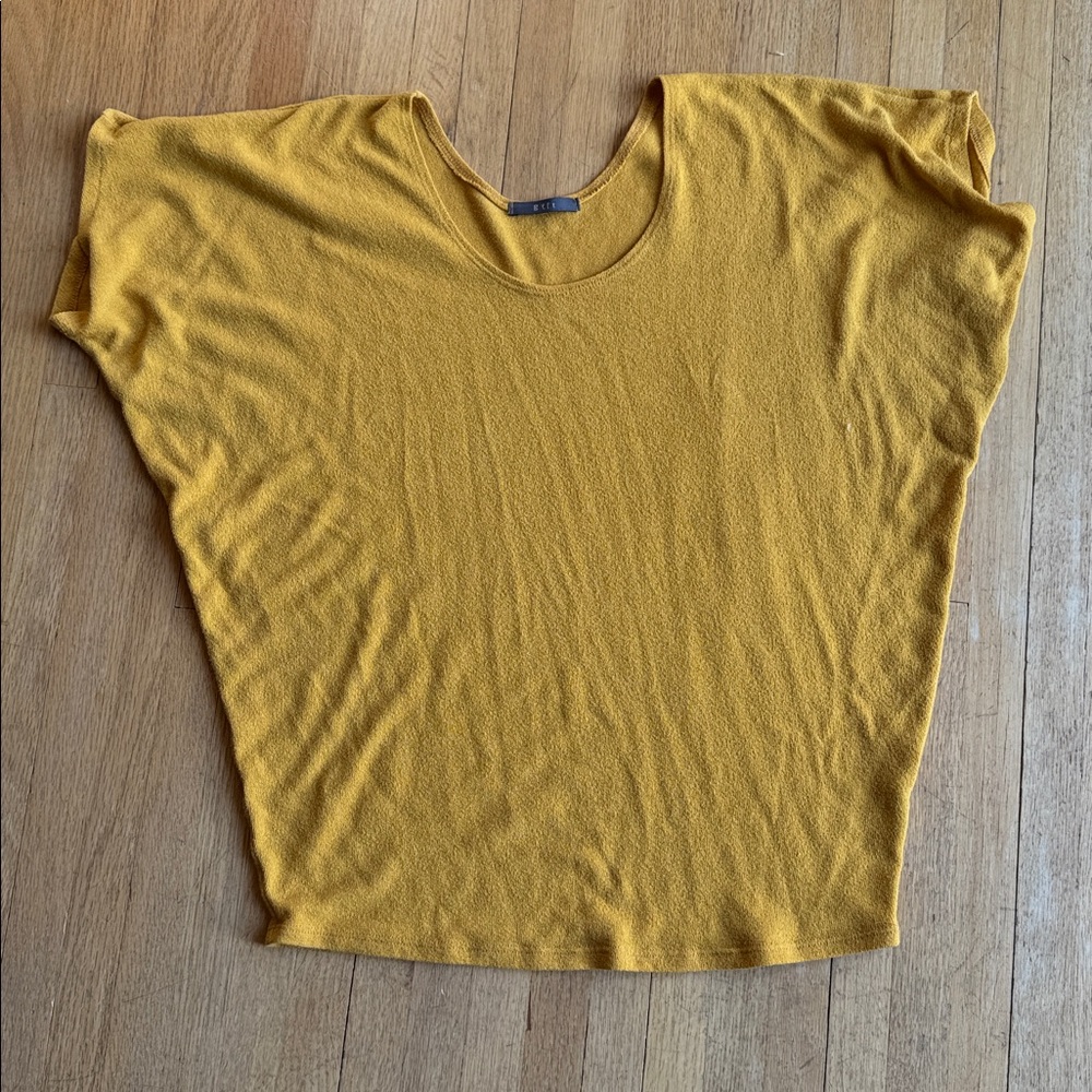 Mustard Yellow Short Sleeve Women's Top
